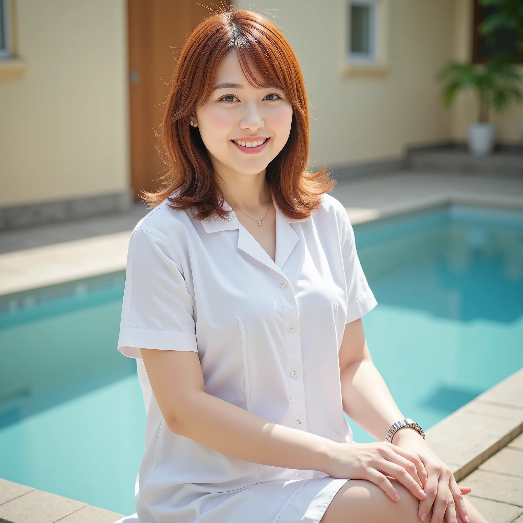『   1 girl :1.3』『   real pictures :1.3』   top quality:1.2、((  Big Breasts  ))、   sitting on a poolside bench 、((   young woman))、((   has red cheeks  ))((   I'm smiling showing my teeth 1  :3))、(((   anatomically correct 、   perfect anatomy、    Anatomically Accurate Fingers  )))、(     plump body)、

(((HD Photos))),    super high definition.   photorealistic:. 1.4,   super high definition,    Penis Masterpiece   ,    Popular at Art Stations   ,    portrait  ,      full body shot  ,    1 girl , ,    cute face,     Invert your uterus   ,  ,    Soft  , delicate, (Medium red hair),       perfect figure , (    wearing a white doctor's uniform    :1.2),   ,   sunshine,  Ward Background ,    Soft  ware 