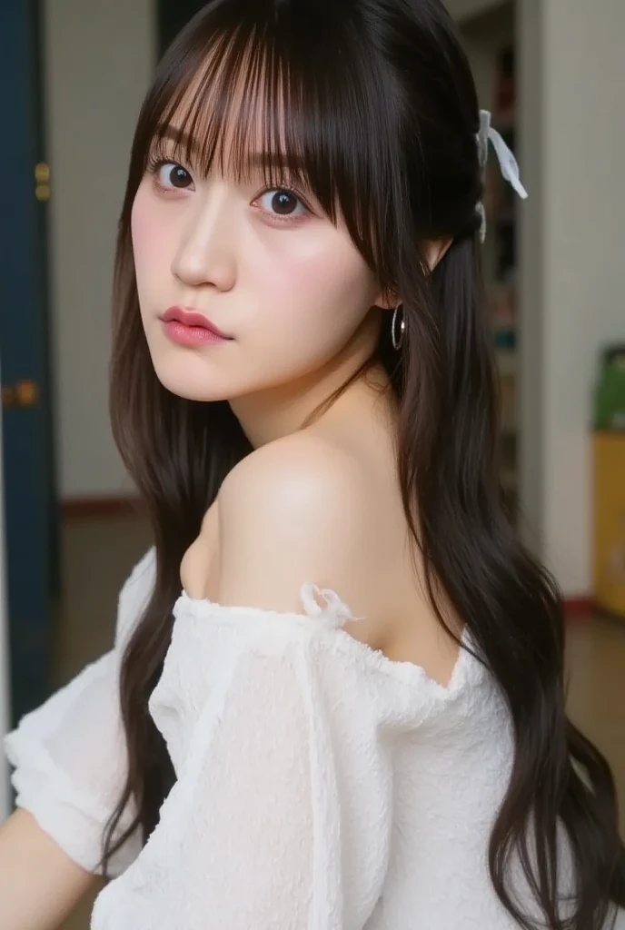 Beauty Confused eyes Menhera ribbon Seductive Pose whole body