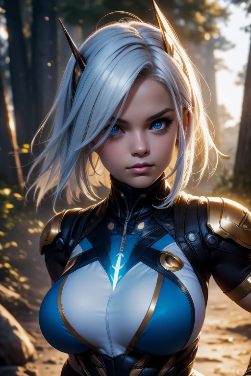 a beautiful neko android 18, detailed facial features, detailed eyes, detailed lips, detailed nose, detailed face, long eyelashes, catlike ears, catlike tail, detailed android components, cyborg body, intricate mechanical details, highly detailed, 8k, photorealistic, masterpiece, vibrant colors, dynamic lighting, dramatic poses, fantasy art
