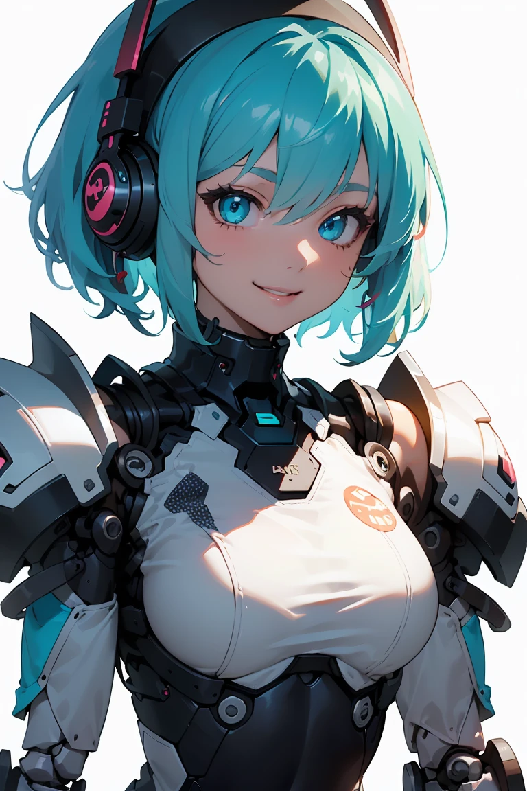 analyzer、Support Robot、Excellent brains、huge-breasted、stocky and plump figure、Blue body、cheerful personality、
