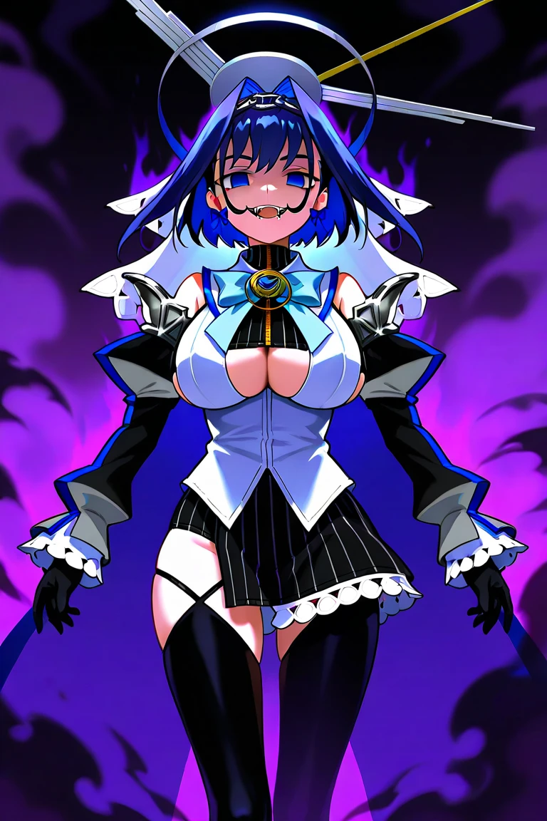 {nsfw dark ami mizuno}, beautiful detailed eyes, ultra detailed, corruption, evil fall, pubic tattoo, dark aura, full body
1girl, full body,(evil ami mizuno)++++++,((1girl, solo female, solo, solo focus)+, 1girl, solo female, mature female, standing, full body, evil, dark persona, bad end, contrapposto, villain, dark heroine,
lips, eyelashes, pubic hair, innie, evil grin, evil smile, sadistic, erotic lips, seductive evil red eyes, provocative expression, big breasts, erect nipples visible through clothing, piercing, erect nipples visible through clothing, collarbone, blue hair, evil eyes, short hair, beautiful detailed evil red eyes,
between labia, fingerless_gloves, corrupted magical girl costume, frill, evil smile, panties,
(slutty dark magical girl clothes ), indifference,(beautiful detailed background), (tokyo city skyline:1), (rooftop:1),best quality, (beautiful lighting:1),