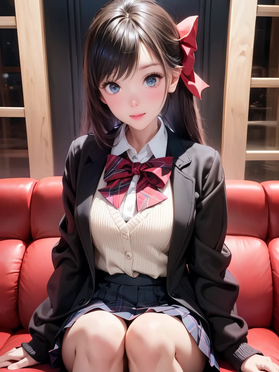 (2girls:1.4), Extremely cute, amazing face and eyes beautiful nice smile), (extremely detailed beautiful face), bright and shiny lips, (School uniform, Pleated skirt:1.3), (Best Quality:1.4), (hyper quality), (Ultra-detailed), (Hyper-realistic, Photorealsitic:1.37), Authentic skin texture, intricate-detail, extremely detailed CG unified 8k wallpaper, RAW Photos, professional photograpy, Cinematic lighting, Exposing, Christmas tree, Christmas Ornaments, Christmas Decorations, Christmas Lights, Christmas Lights,