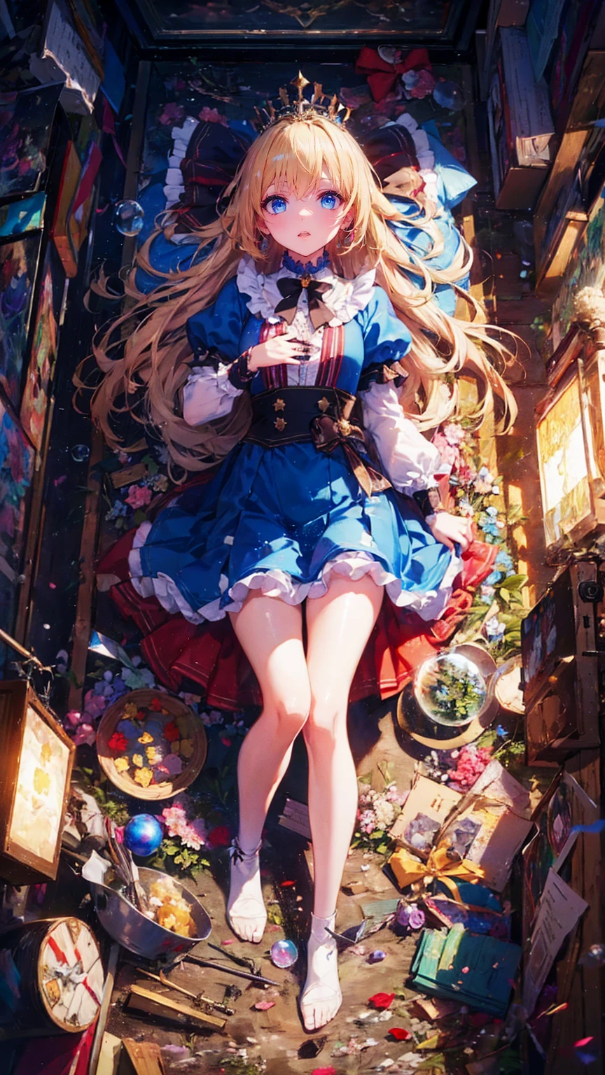 ,Aerial view,Aerial Photos,Full body portrait,The whole body is Projected, is present, (masterPiece,Highest questionuality:1.4),(8k, RAW photo, is present:1.2), Not Safe at Work , detailed skin, detailed face, One Girl, princess,Alice in Wonderland, cute face, SuPer Resolution,レトロリAliceティック詳細イラスト,,{{{Exquisite ,comPlicated,wonderful,Delicately,Extraordinary,Careful,Point, Unbelievable, Obsessed ,Craftsman'S,subtle, celebrities,Skilled, lively, Vivid , comPlicatedな}}}, SharPly focused edges, fresh natural gradations, Highest questionuality, wonderful quality, so beautiful, absurd, Pub Sadness, ((yellow, situations , Frills, yellow layered, miniskirt,overskirt)), (( white Frills apron)),((Shiny wavy hair standing in front of the garden)), crown, ankle boots, UNDER THE SKIRT, dress , (((JumPing))), Please Put your feet uP, (Frills Shirt), ゴシック dress , Hair Band , Short sleeve, Bow Hair, HaPPy, ;P, Medium Bob, ( blonde), (( wavy hair standing in front of the garden)), Shimmering eyeS, blue eyes, ((yellow Hair Band )),(((White Frills PantieS))), (((Skirt fliP))), Laughter, , dress , Alice (Alice in Wonderland), (CaPe), White Frills legwear, ((yellow the Bow)), Puff Sleeve , Prohibit, Short sleeve, ((yellow bow ribbon)), long hair, (White Frills aPron), ((( tiara ))), ((( has a cute magic wand))). White Frills legwear, frills, yellow ゴシック dress ,: question, (( heart necklace)), ((ring)), masterPiece, Highest questionuality, Not Safe at Work , , , 14, braided bangs , arm garters , baby face ,Eyes sParkling, flat chest, it has been,it has beenii,Pastel colour,(Wonderland Garden:1.3),imagine, ((SoaP bubble)), has a heart background , (watercolor),