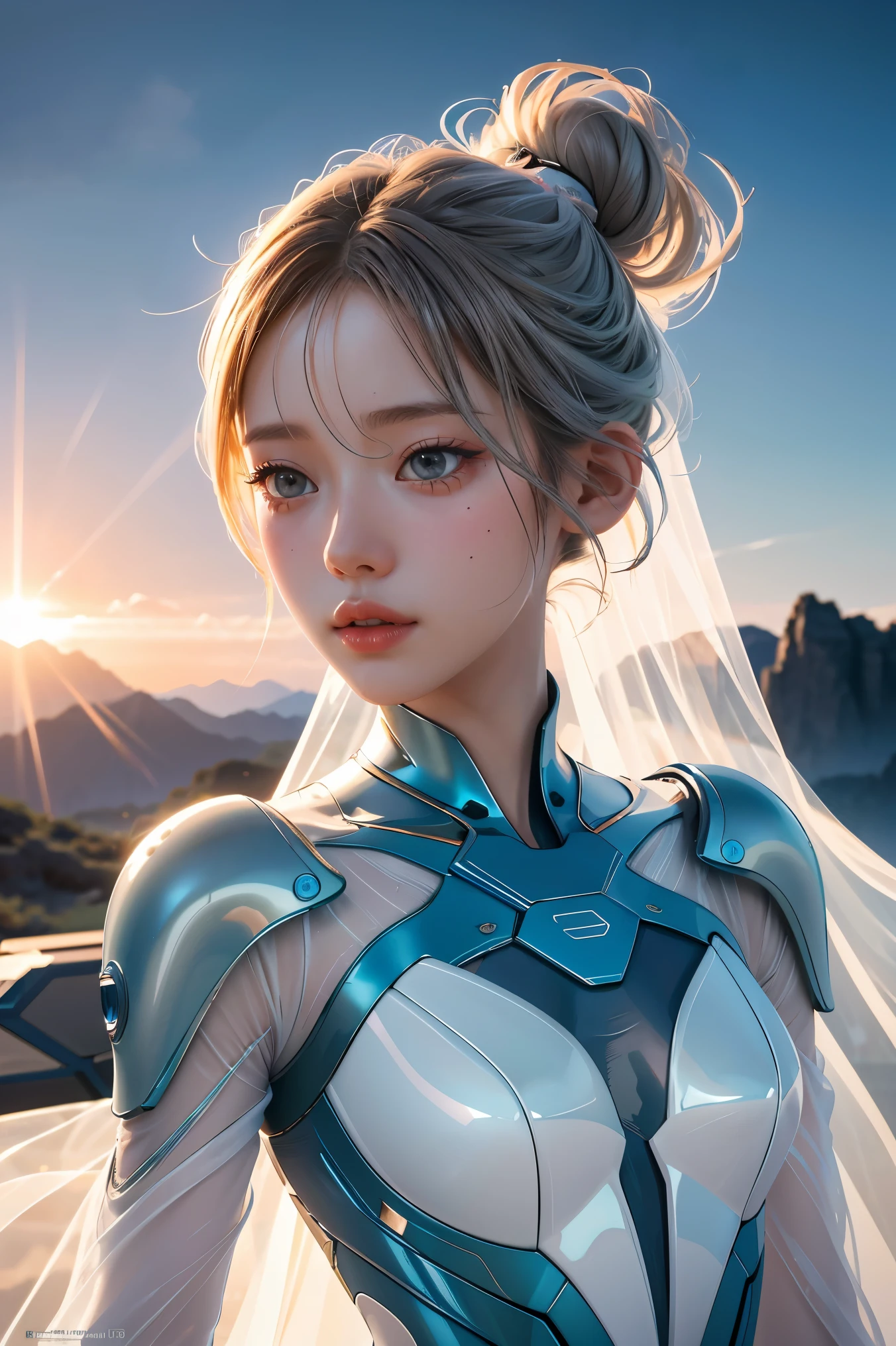 Translucent ethereal alien warrior,ModelShoot style, (Extremely detailed CG unified 8K wallpapers), The beauty of abstract stylization,,surrealism, 8K, Super detail, Best quality, Award-Awarded, Anatomically correct, 16k, Super detail