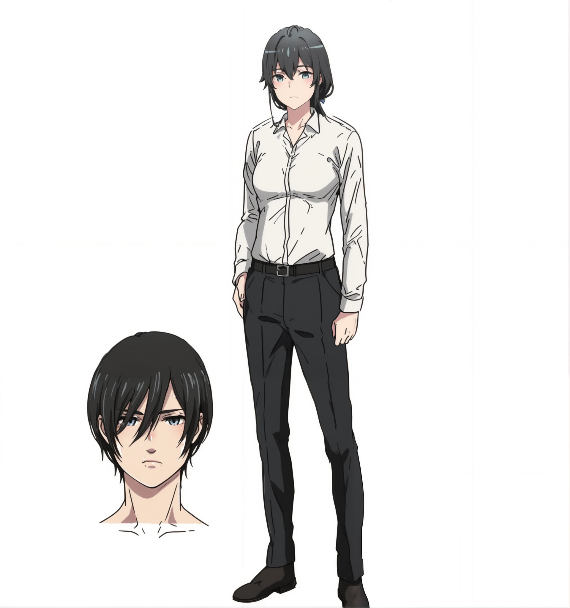 Yukinoshita yukino face with long hair