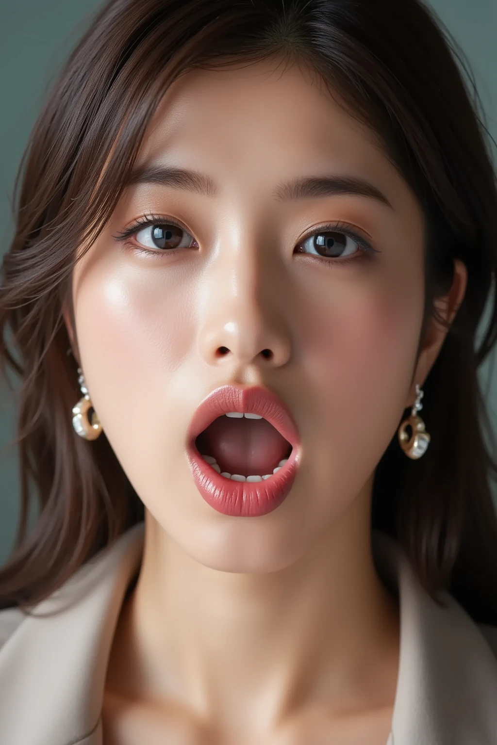 (highest resolution, clear_Image 1.2) 、(Beautiful girl with golden ratio face)、(18 year old girl)、(very vivid eyes)、(((light brown eyes)))、wonderful, table top, high detail, lip gloss、black hair、very beautiful girl、 one girl, (((close up of face)))、 beautiful girl like a model、 sailor suit、beautiful and detailed eyes, 
(((stick out tongue)))、Sexy and beautiful woman，Glittery atmosphere，exciting atmosphere,dynamic pose,(((looking at camera)))、((((serious eyes)))、(((add highlights to the eyes)))、(((looking at camera)))、orgasm face,charm, sexual pleasure, lasting joy,
