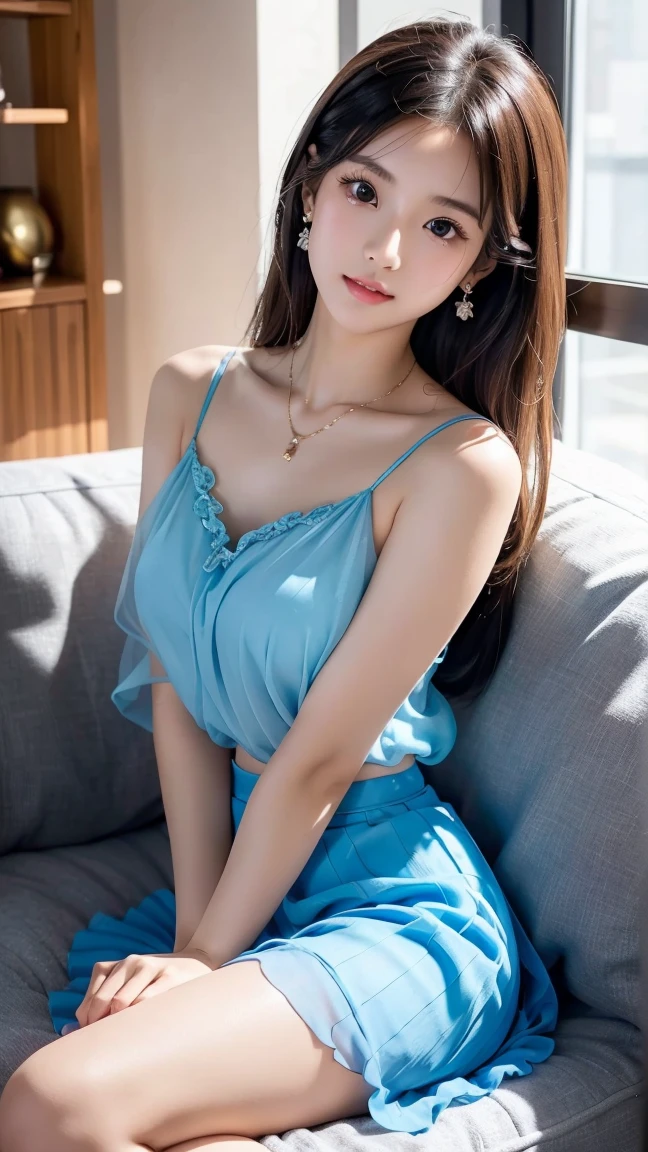 ulzzang-6500-v1.1, (RAW Photos:1.2), (Photorealistic), (Genuine:1.4), (Mastepiece), masterpiece, Absurd, The finer details, High resolution, Highly detailed face and eyes, Photorealistic, (Random Porn Pose),(Random Hairstyles), One girl, Black Hair, smile, View your viewers, Adult, Fully mature, wearing a see-through nightgown、Close your eyes and wait for a kiss、Full Body Shot:1.2