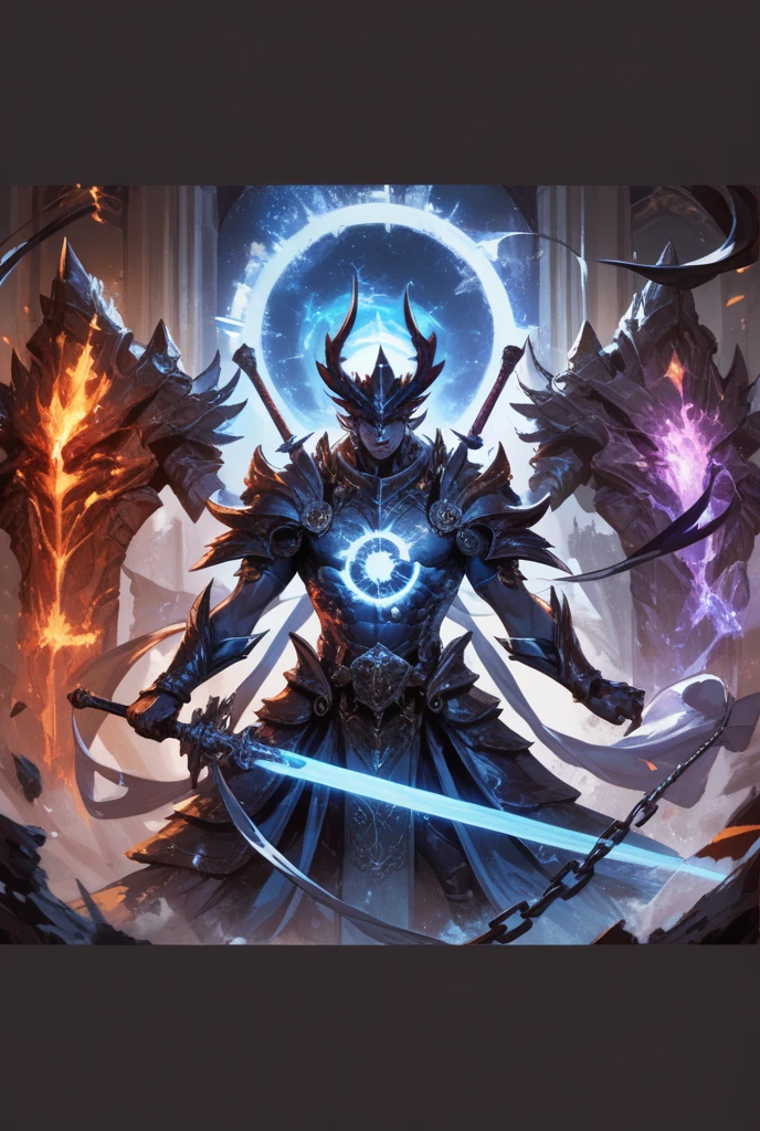 A powerful immortal cultivator, radiant with energy and reserves of spiritual power, exquisite facial features carved with wisdom and determination, tall and muscular build, clad in ancient robes worn with pride, golden aura emanating from the body, holding a mystic artifact in hand, emanating an aura of invincibility, Top Photography Masters Award-Winning Works, Light particles surround, a high resolution, luxury goods, detail-rich, wise and experienced, profound knowledge, deep-set gaze, strong jawline, an intricate web of veins visible underneath the translucent skin, intricately detailed clothing, intricate tattoos depicting mystical symbols, standing on