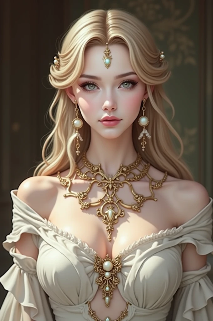 tmasterpiece，Highest high resolution，Soft lighting，Beautiful aristocratic maiden，Delicate coiled hair，curlies，Shining clear eyes，The hair is covered with beautiful and delicate floral jewelry craftsmanship, crystal、diamond jewelly，Ultra-detailed details，upscaled。Pastel, Dreamy, Delicate, Gorgeous golden shell crown, Epic surrealism, The upper part of the body，Meticulous, extremely hyper aesthetic，upscaled