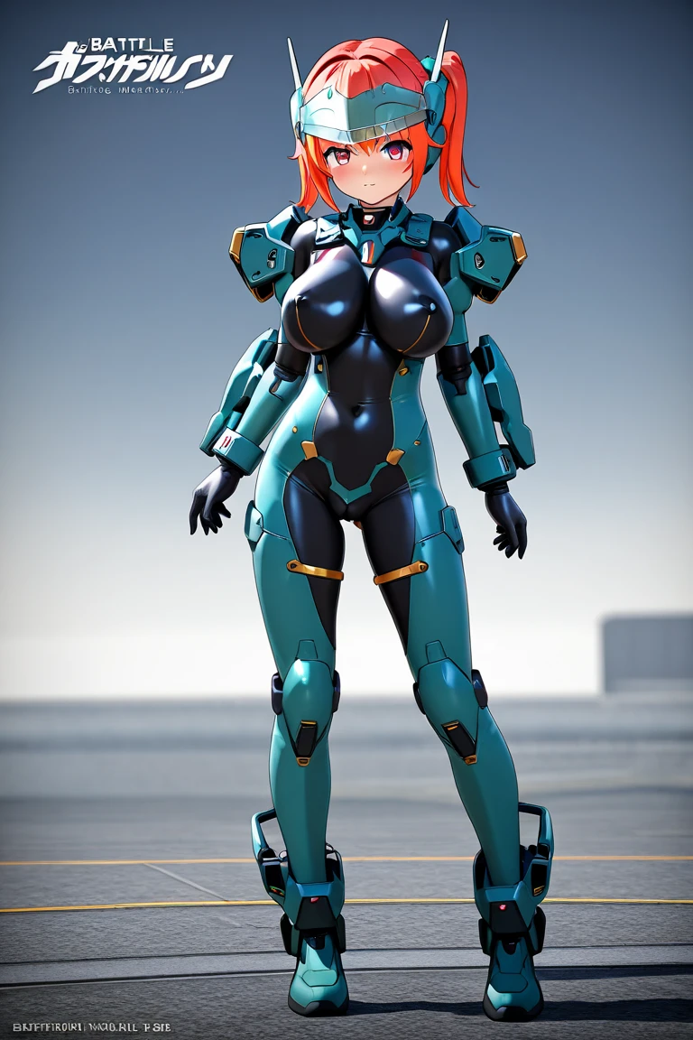 ((Full body photo, standing, feet on the floor)) Nino Nakano,Detailed hands,pose sexy,infinite spartan halo armor,destroyed city