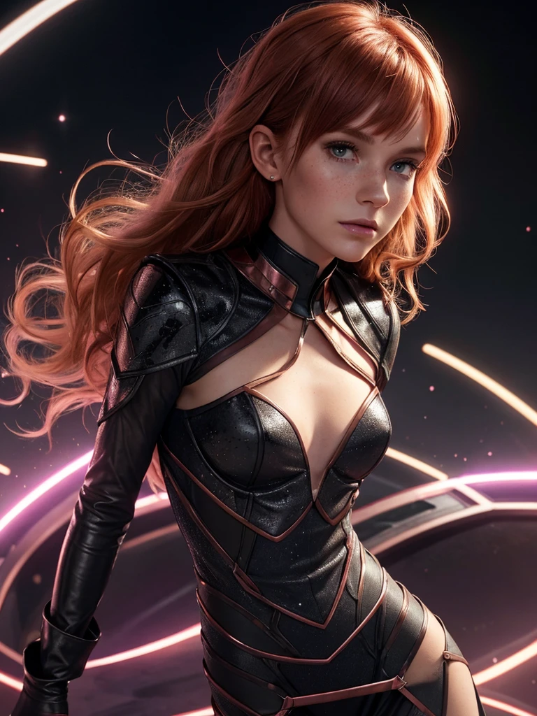(Emily Rudd:Hayley Williams) best quality, masterpiece, (realistic:1.2), detailed face, beautiful eyes, (masterpiece, top quality, best quality, official art, beautiful and aesthetic:1.2), (1girl:1.4), extreme detailed, (Joshua Middleton comic cover art:1.1), (Action painting:1.2), (concretism:1.2), theater dance scene, (hypermaximalistic:1.5), colorful, highest detailed,