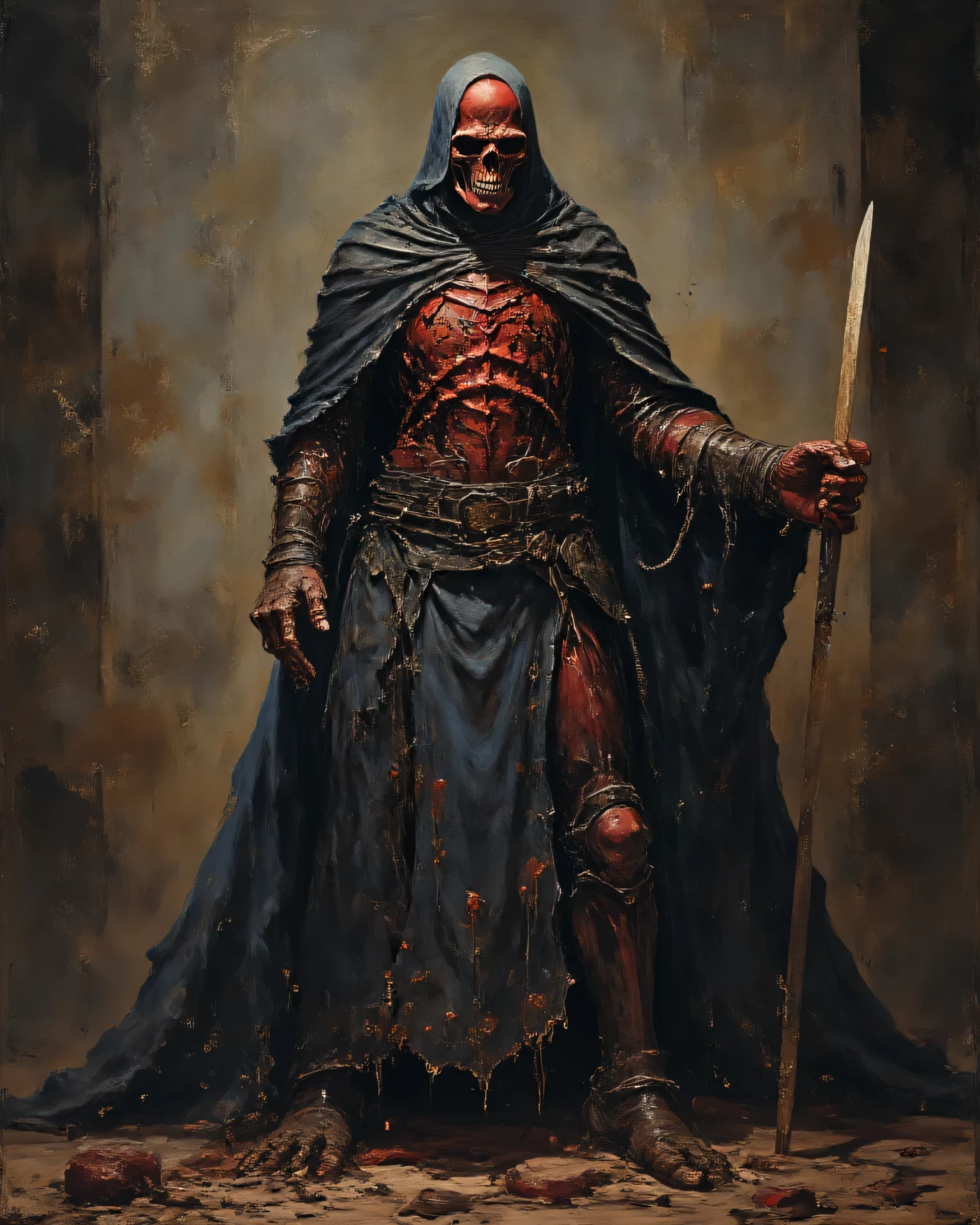 "Hyper-realistic photography of a grotesque, monstrous figure dressed in a twisted, gory version of a plague doctor's outfit. The beak-like mask displays extremely realistic deformation details, with raw flesh textures, exposed sutures, and viscous fluids glistening under eerie lighting. The long, tattered, blood-stained coat reveals monstrous body parts with protruding bones and decaying skin, all rendered in photorealistic detail. The figure strikes a menacing pose, with sharp claws and a look of intense madness, captured with astonishing clarity. The background is an abstract depiction of rustic wood, but with hyper-realistic nightmarish elements such as twisted shapes, dark colors, and organic textures suggesting flesh and bone, all lit in a way that enhances the eerie atmosphere. The lighting is dark and dramatic, with dim lights and deep shadows creating a sense of visceral horror and revulsion. ((The overall composition seeks to impact the viewer with extreme realism, combining the iconography of the plague doctor with elements of nightmare and monstrosity in a hyperrealistic and spooky photographic style))."