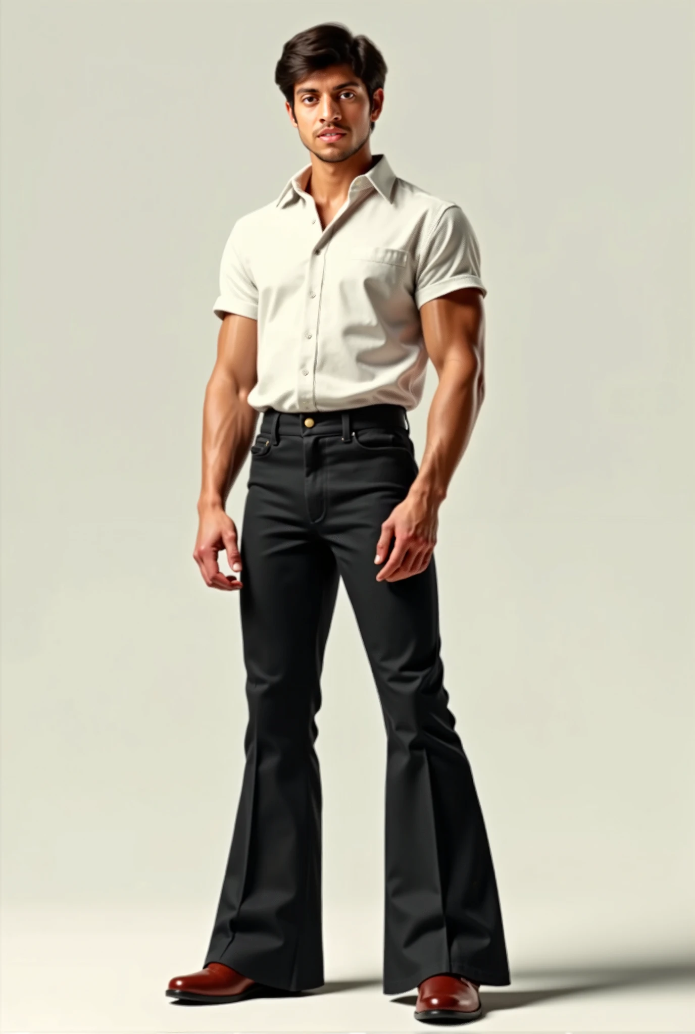 Masterpiece, best quality, lots of detail, (full body:1.2), Shiryu, tall handsome young man, athletic, long black hair, dragon tattoo on his back, gray green eyes, shirtless, viridian coloured pants, Libra's Zodiac Knight, 3D rendering, Q printmaking style