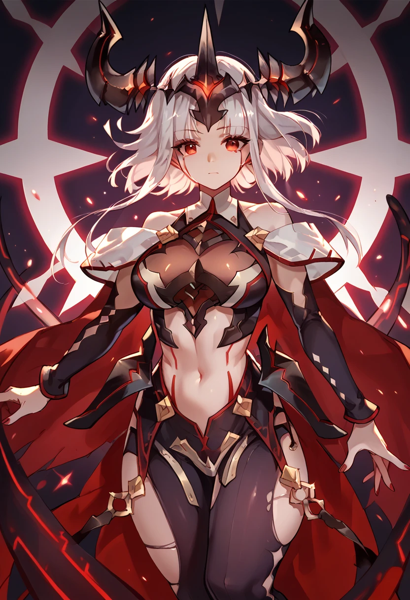 Red Necromancer, Blood Moon, Ray Tracing, masterpiece, Highest quality, super high quality, Absurd detailed, best Light, Best Shadow, sharp, sharp image, detailed, extremely detailed, Amazing resolution, 8k, 4K, Ultra-high resolution, Particle Effects, Beautiful Effects, Vibrant colors, neon Light, neon, Light,(corruption:1.2),(Hollow Eyes:1.2),(Groin tattoo:1.3),(Lower abdomen tattoo:1.3),(Wicked Smile:1.3),(((((((((red skin))))))))), (((((white hair))))), (((((((gold eyes))))))), (Huge breasts),(Absurd, incredibly Absurd, Large file size, Very detailed, High-quality texture, Physically Based Rendering, Ray Tracing, Octane Rendering, Sharp focus, (8k), (4K), (masterpiece), (Highest quality), Very detailed, Complex, Super detailed, figure, Soft lighting, High resolution, Sharp details,)
