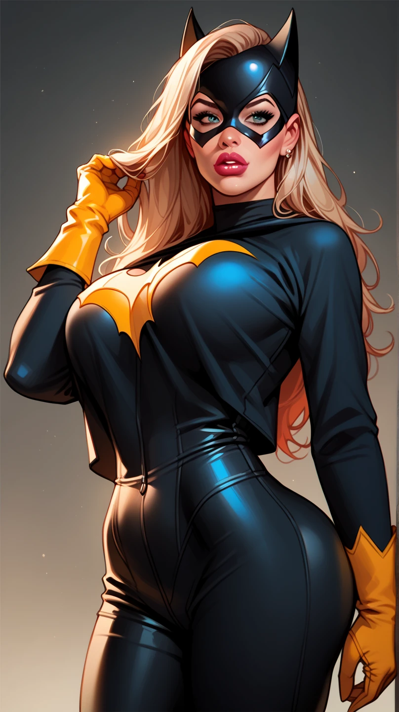 create a digital painting, 4k, SexyToon, a cartoon of a woman in a yellow and black outfit, cel - shaded, painted and colored art style, cel shaded!!!, high quality color drawing, digitally colored, color drawing , shaded cel:15, clean shaded cel, colored lineart, in a mixed æon flow style, full colored, colored lineart, fully colored