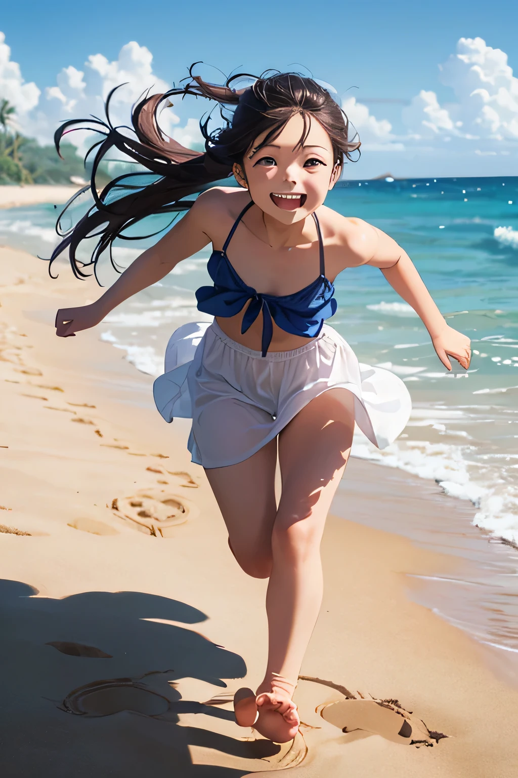 ((ExtremelyDetailed ( KAWAII Girl Floating:1.37) in WHITE at Dusk Enoshima Beach)), (masterpiece 8K TopQuality) (ProfessionalPhoto:1.37), {(Standing Full Body:1.2)|(from below:1.2)}, Different types of hair colors, {(White skinny(School Swimwear))|(SchoolUniform with High-Leg AthleticShorts)}, {Detailed Childish hand|Hidden hand|Armpit|Different types of breasts|(Clearly Visible the shape of Butt)}, Joyful Expressions LifeLike Rendering, PerfectLighting, Dazzling Horizon {Colorful Clouds | Starry IridescentParticles} VolumetricLighting (Acutance:0.8)