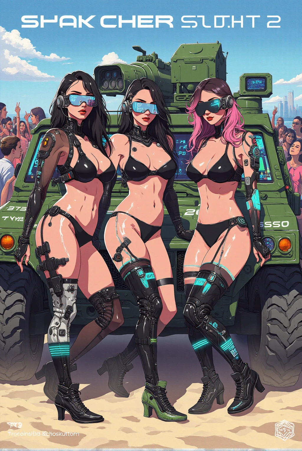 expressionless, blank eyes, looking at viewer, emotionless,corruption, mind control, female combatant, hypnotized, unhappy trance, obey, perfect female body, hypnosis, hypnoLora, empty eyes, Slave, dark persona, (((pixel-perfect, detail-perfect))), solo, 1girl, hair ornament, Miyu_MM, aqua hair, long hair, blunt bangs, sidelocks, twin braids, ring_hair_ornament, ponytail, purple eyes,