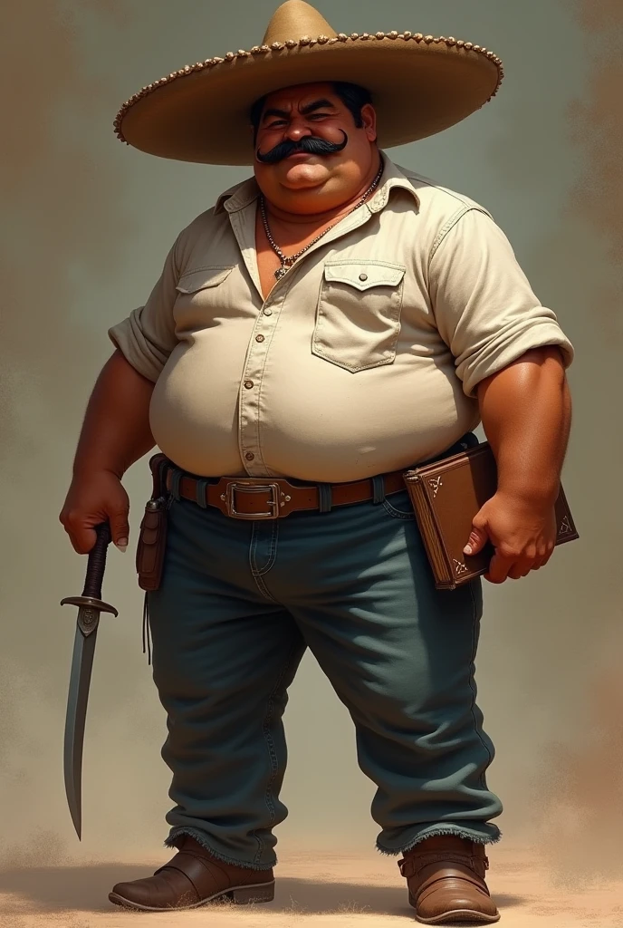 brazileiro, Native Gaucho, gay, Roper, Geezer, poncho, leather boots, elsword, Red scarf with knot, realisitic ((((big boobies)))), small belly, sign in the background written: The little gauchinho&#39;s little breasts.
