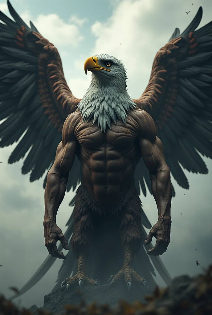 Eagle with Man body builder