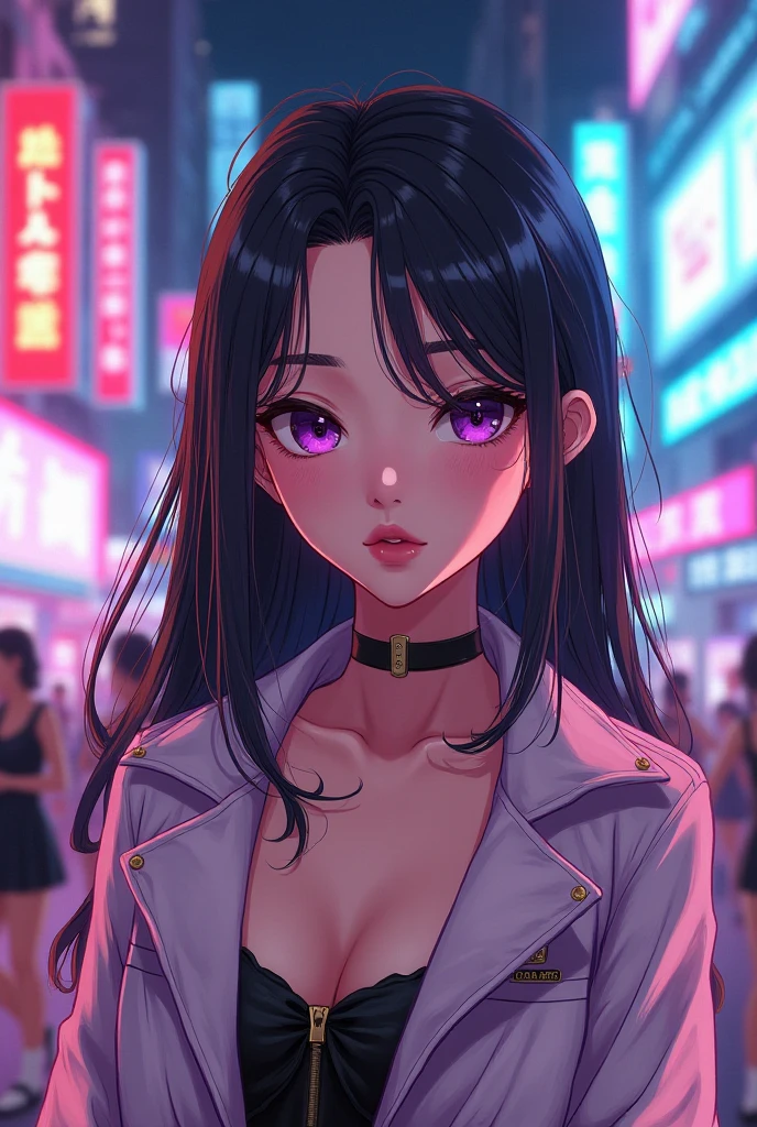 Girl with long straight black hair beautiful