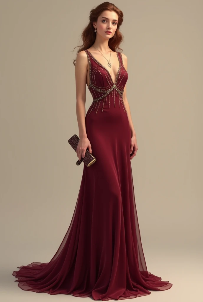 (masterpiece), (best quality), photography award winning, 1girl, long dress, deep V dress, sexy, posing