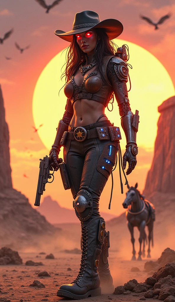 an attractive female bounty hunter standing in a fantasy wilderness (alientemple:1) <lora:djzAlienTemple_LB2:0.8>