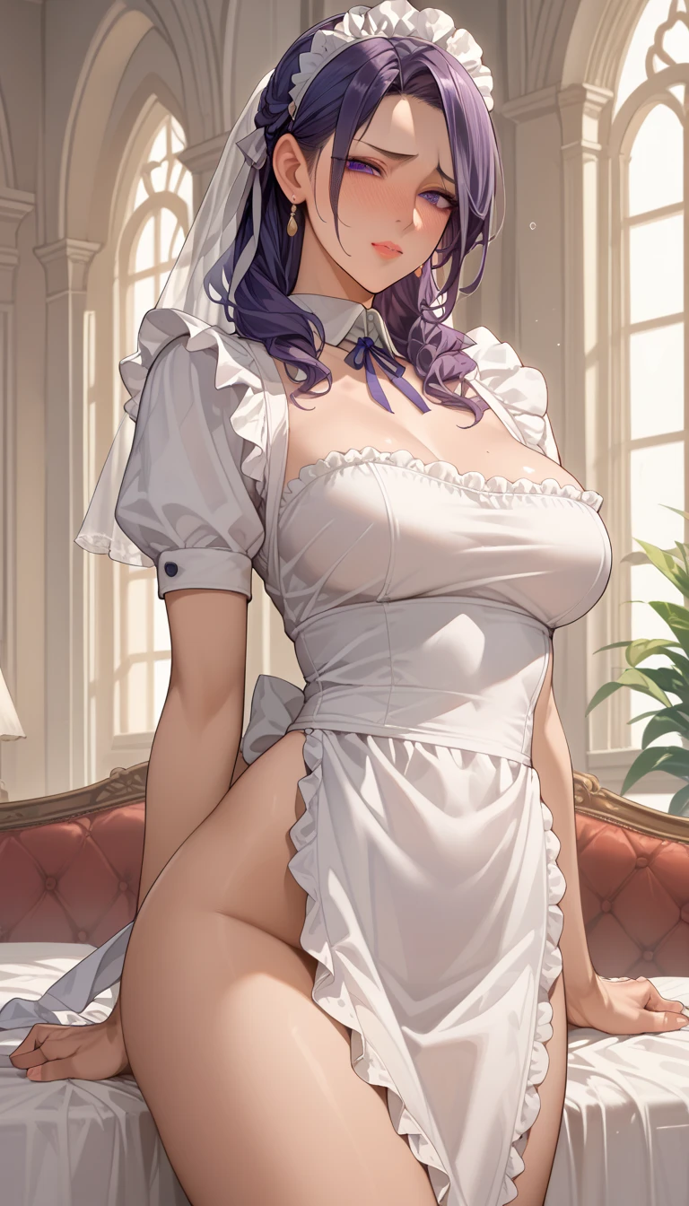 anime image of a maid lying in bed with a small man, muslos grandes, Oppai, , muscular housekeeper, extremely muscular, military ss anime, anime maids riding starter tanks, giantess art, thick, Oppai proportions, a hyperrealisitic , realisitic , anya from the spy family x, anime girl in a maid costume, muscular woman, extremely muscular, with a little man,