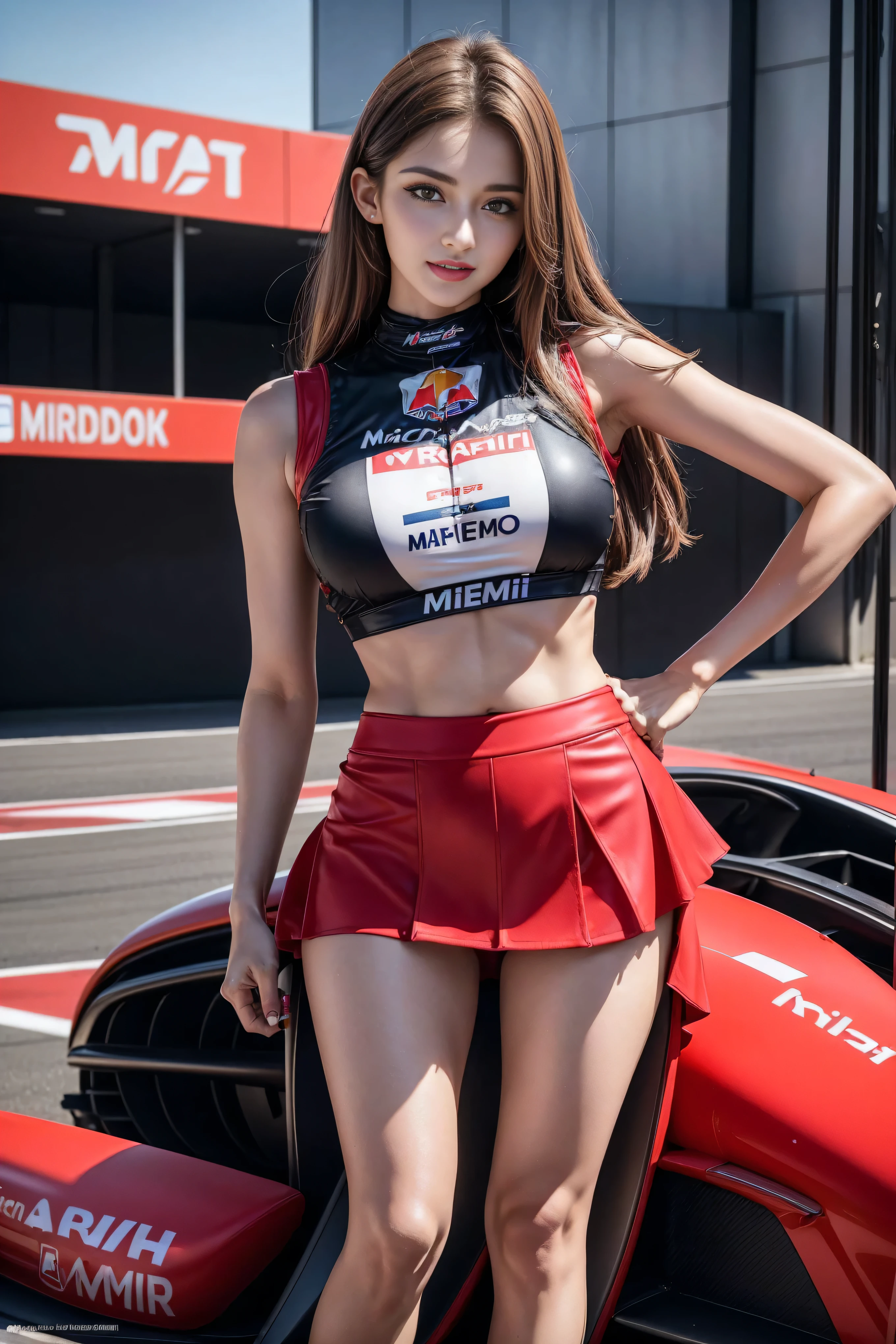 arafed woman in a latex outfit posing for a picture, Tight clothing, Senna from League of Legends, Sexy Girls, Wearing Atsuko Kudo's latex costume, Race Car, Tight clothing, On the race track, StreetOn the race track, Ridiculous, Very sexy outfit, sports car, hot , close body shot, Race Car, Very sexy