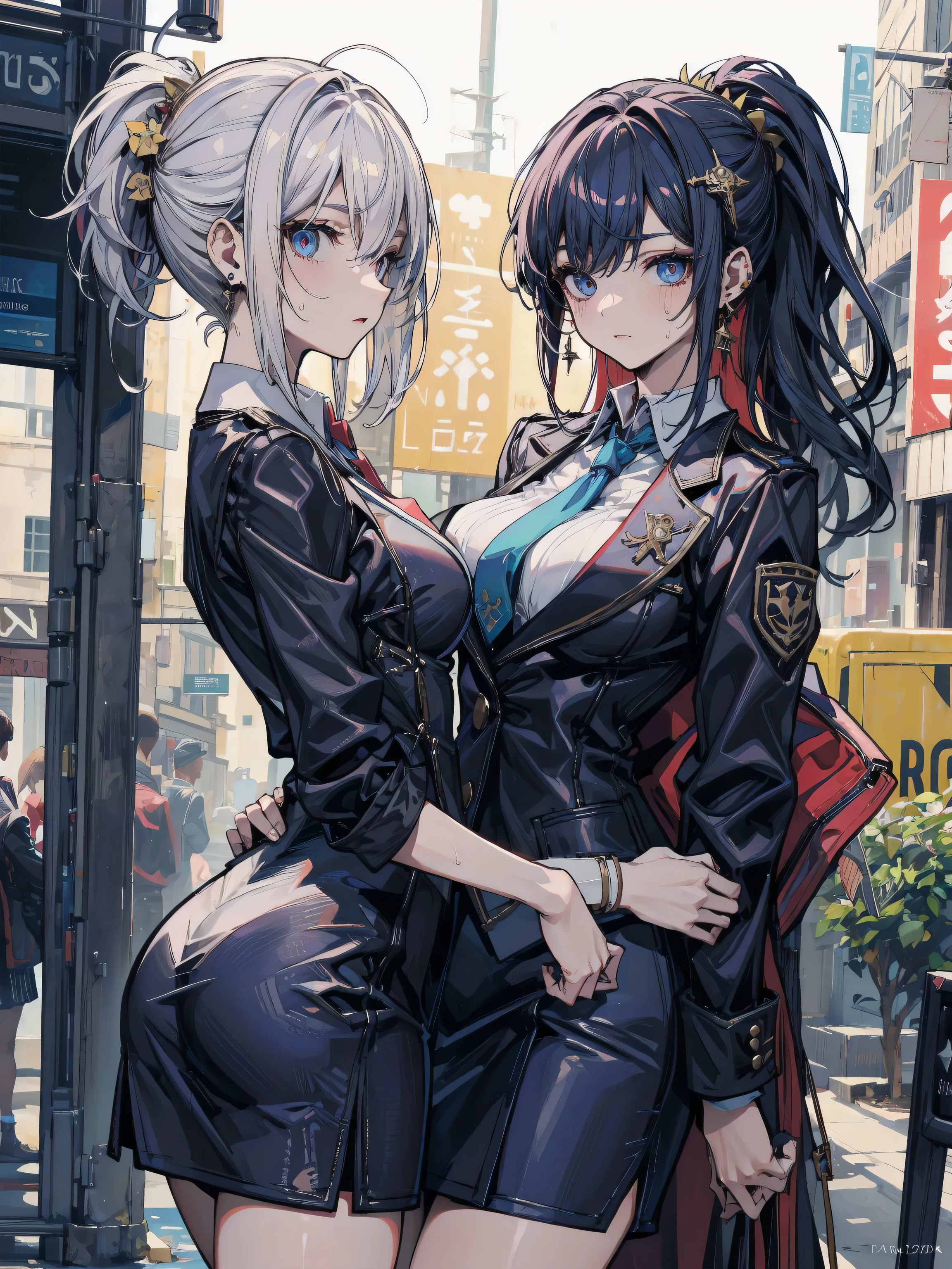 Two stunning girls, each possessing a top-quality, full-bodied figure, strolled confidently through the crowded street. Their completeness was accentuated by the finesse of their complete fingers, eliciting admiring glances from passersby.
Underneath their trenchcoats, they wore contrasting dominatrix and sub outfits. The first girl donned a leathery dominatrix ensemble, her cameltoe emphasized by form-fitting pants. Her round, curvaceous ass mesmerized the masses, her every movement reverberating with an understated allure.
The second girl, dressed in a submissive outfit, engaged in a