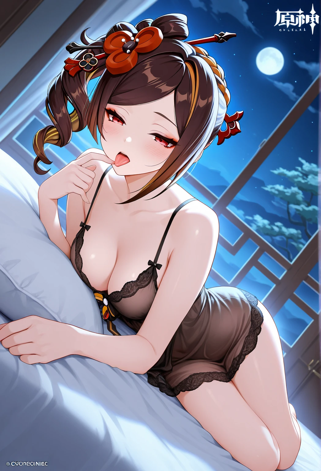 one girl、Beautiful photorealistic、Blushing、Sukesuke bikini、Hard are see-through、Shibari、blindfold、on bed、large cleavage、breasts indentation、、Slave collar、Role Play BDSM、high fantasy、opened mouth,gravure、Lewd、Big Boobs、very detail、8k、Highres、solo、large juicy lips、thick juicy thighs、make-up、 large shiny breasts、glove、Watch your audience、photorealistic、Cinema 4D、Octane render、Innovative、A sexy、Curvaceous but slender、Mystical aura、Smoky Mist Around Ahli、Illuminati style、Using advanced machine learning、Perfect Succubus Waifuari Sitting In Electric Chair、Exposed camel toe、Photo styles for secondary magazines、Pixiv Trends、Citizen Trends、perfect composition、 SFW, Professional quality, Unreal engine