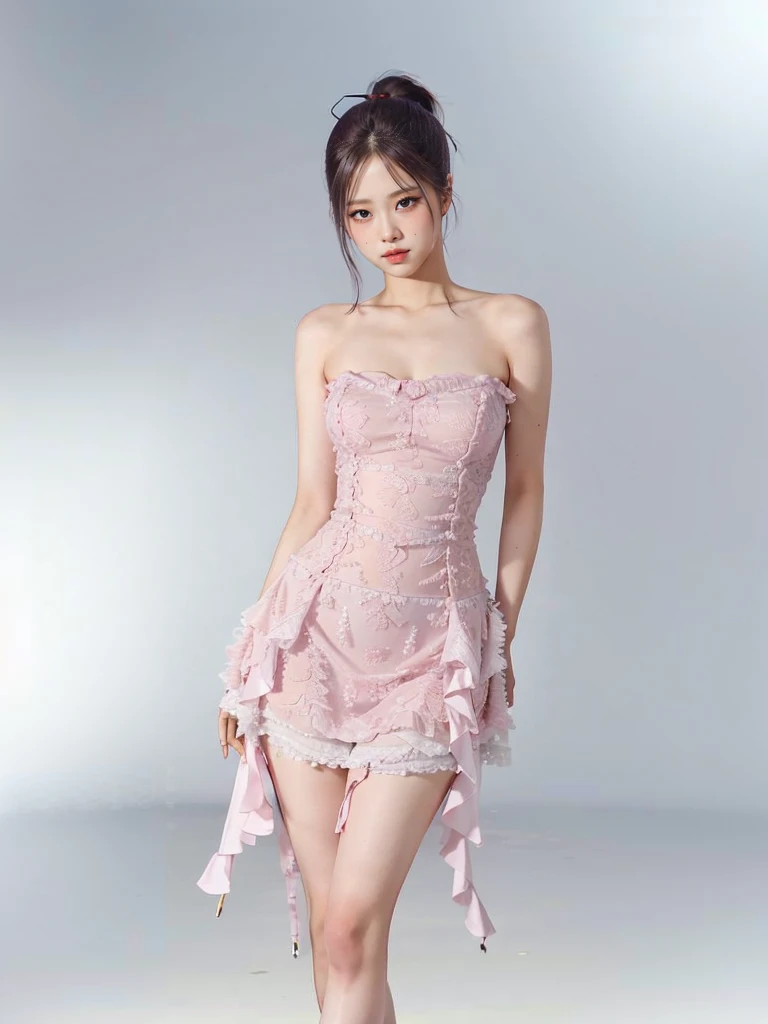(detailed skin:1.2),(shiny skin:1.1),8k,best quality, masterpiece, ultra high res, moody lighting,(photorealistic:1.4), RAW photo,(soft saturation:1.3),(fair skin:1.2),1woman,Japanese,gyaru,makeup,(lipstick:1.1),(eyeliner:1.2),mascara,eyeshadow, glamor,Slender body,blonde hair and brown hair, chignon, BREAK wearing detailed princess dress, pastel color silk dress, detailed panties,panty aside, BREAK exclusive night club, sitting leather sofa, champagne bottle,wine glass,(smile),no bra,braless,(magazine cover:1.5),