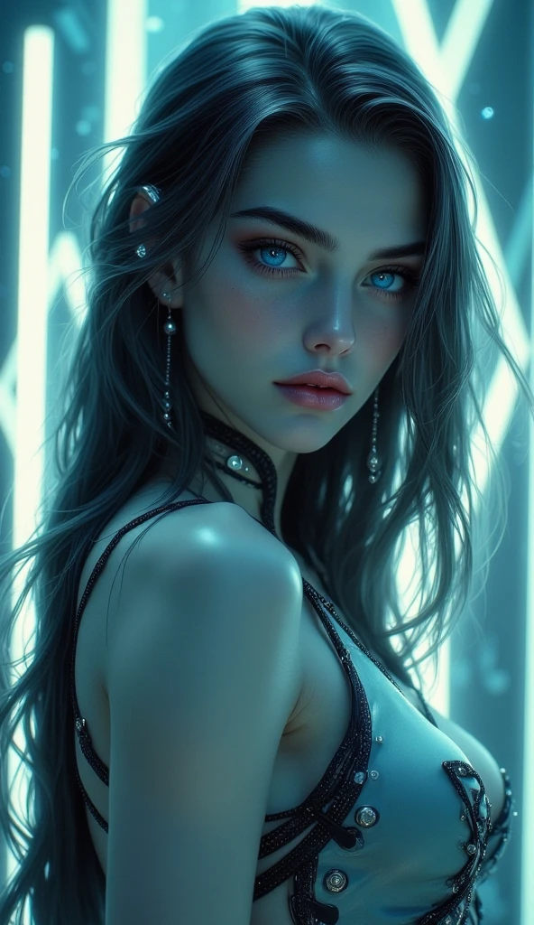 (dark shot:1.4), 80mm, 1/2 crop, gorgeous 25-year-old Mexican girl, with very big blue eyes, real breasts, very very long black hair, soft light, sharp, exposure blend, medium shot, bokeh, (hdr:1.4), high contrast, (cinematic, teal and orange:0.85), (muted colors, dim colors, soothing tones:1.3), low saturation, (hyperdetailed:1.2), (noir:0.4), (natural skin texture, hyperrealism, soft light, sharp:1.2), (intricate details:1.12), hdr, (intricate details, hyperdetailed:1.15)