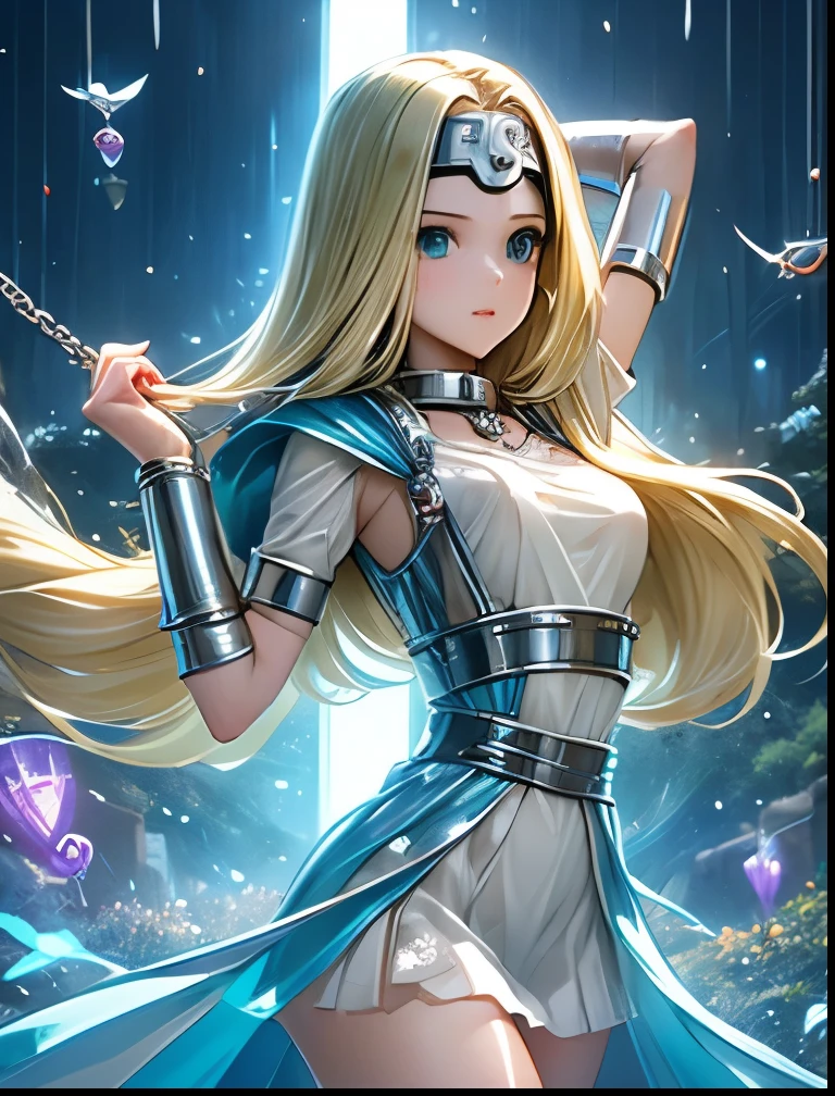 (((SFW、Accuracy、Highest quality、 A first-class masterpiece 、 Normal body 、8k、 detailed face 、 super precision 、 Normal Hands 、5 fingers、Highest)))、" dragon quest "、Mireyu、 Blonde、 straight long hair 、Big Breasts、 slender、slave girl、Transparent Nipples Transparent Slave White Clothes 、 Torn Ultra Thin Sheer Transparent Slaves White Clothes、 Underwear Transparent Ultra Thin Transparent Slave White Skirts 、 CIRCLET 、ChainRead、Chain Home、handcuffs、The Fall of Slaves、ruins、Slam、Underground Prison、Confused、 embarrassing、blush、confusion、Hypnosis、Obedient、Round eyes、 Mind Control、brainwashing、 raise your hands and 、Chain Bondage、Both hands tied、Spread-legged bondage