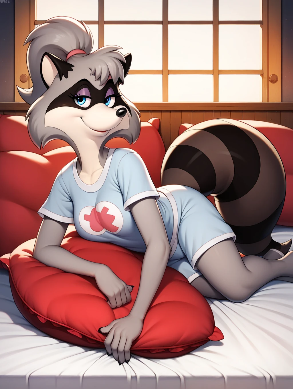 (((Masterpiece))), (((Best Quality: 1.4))), ((Super Detail: 1.4)) , Female, full breast, hoodie cutout, standing, wolf, 4k, 8k, boob window,