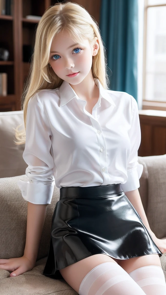 Transparent ultra-thin panties,best quality、16K High Resolution、Very detailed、masterpiece、Live shooting、Practical:1.4、Surrealism:1.4、Clear focus、Very delicate and beautiful、nitty gritty、1 female、(European:1.2)、(Blonde)、(Spread your legs:1.3)、(no panties:1.3)、(National Foundation:1.1)、 (Sitting at the table)、(Super beautiful)、(Pretty Face:1.5)、(Ponytail, stocking)、(Delicate face)、(beautiful eyes)、Perfect round eyes、(Delicate lips)、Lipstick、(Eyeliner)、mascara、Eyeshadow、(Military Green Pencil Skirt,)、White shirt、Green set, tie、In NSFW
