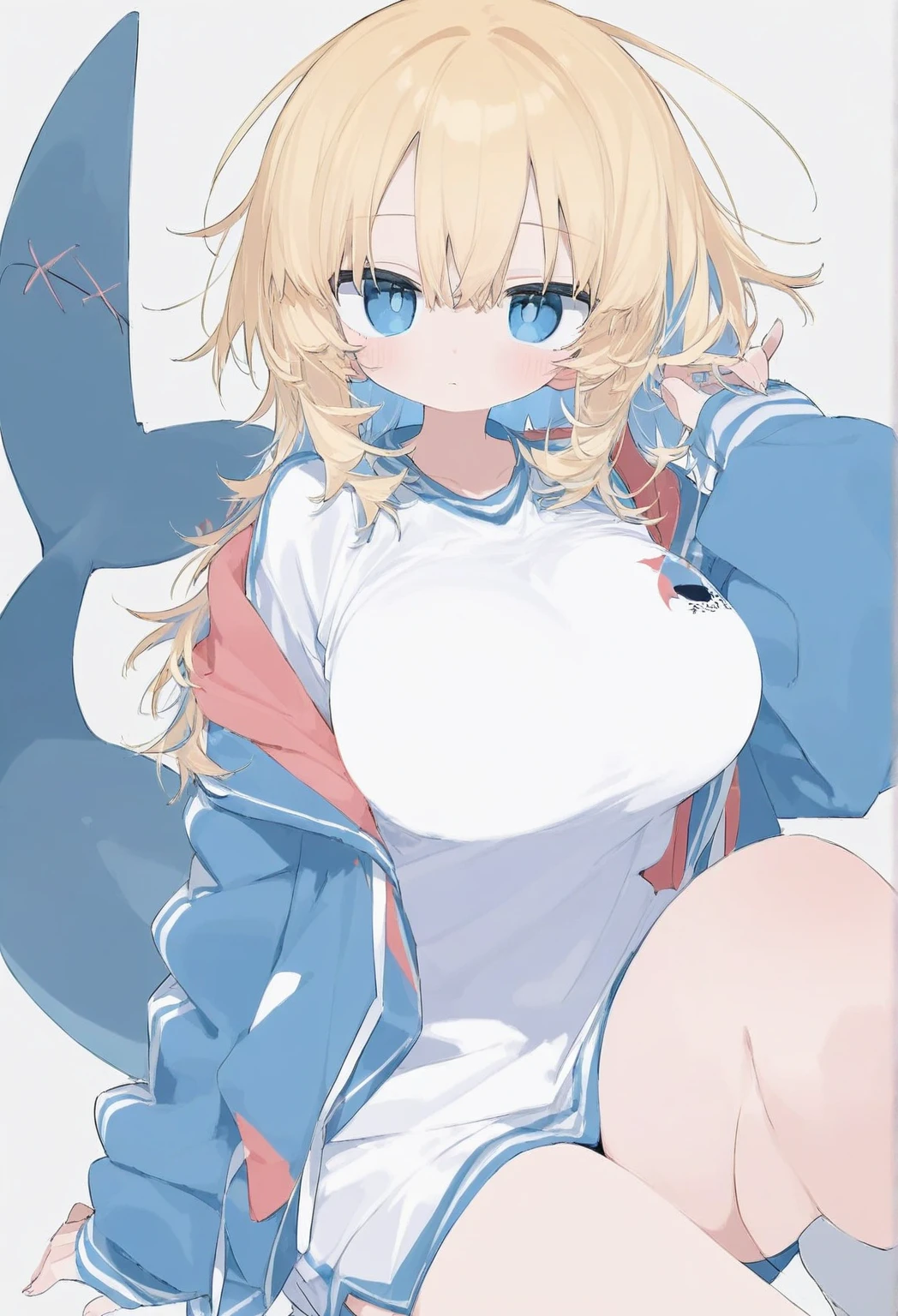quasarcake、s16xue、By shinjiro、Female 1 person、Jeanne d'Arc \(fate\)、Jeanne d'Arc \(Swimwearアーチャー\) \(fate\)、Jeanne d'Arc \(Swimwearアーチャー\) \(second coming\) \(fate\)、黒縁Glasses、Blonde、chest、chestの谷間、競泳Swimwear、Front facing、Glasses、High leg、High legSwimwear、Food、Foodダウン、Food付きJacket、Big Breasts、Jacket、Long Hair、ワンピースSwimwear、ponytail、セミリムレスGlasses、Sideimple Background、sitting、smile、One person、Swimwear、Very long hair、Whistle、首にWhistle、白いJacket、白いワンピースSwimwear