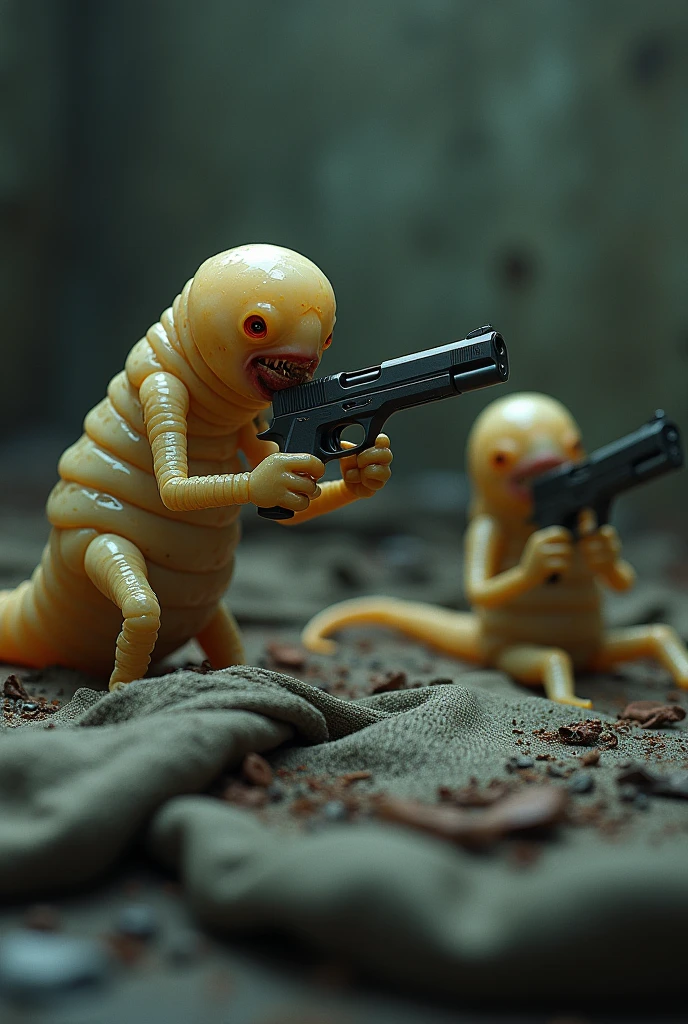 Scorpions in a messy room hiding