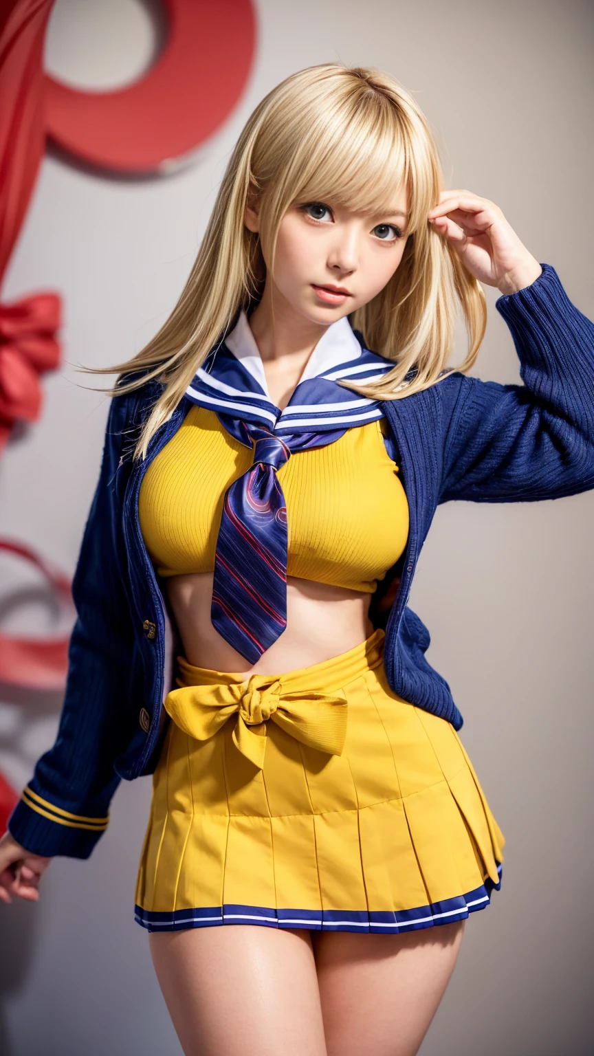 ((sleepy、((Highest quality)))masterpiece、Highest quality、Looks sleepy.Buttをつきだす、expensiveest quality、expensiveest level、Best image quality))、(1 person)、alone、(Beautiful Asian Girl)、Very beautiful and attractive woman、Beautiful light golden hair、Strong blue eyes、strong eye expensivelights、Butt、(cute:1.2)、(Very large natural breasts)、(大きな自然なButt)、(Healthy and beautiful body:1.3)、(expensive detail skin: 1.2)、Perfect Anatomy、smile、((Red ribbon tie、Japanese' expensive 、透けるunderwear、Real Skin))、((正面ややFrom below見上げるカメラアングル))、(breast lift)、Grab your chest、Accurate needle、Five Fingers)、((underwear.))、((Breast augmentation、、shiny texpensives))、、From below、((from the front))、Angle from the feet、Angle From below、((Angle looking up From below、Show me your crotch))、soft 戻るlight、Soft Light、Soft natural light、Spring cityscape in daytime