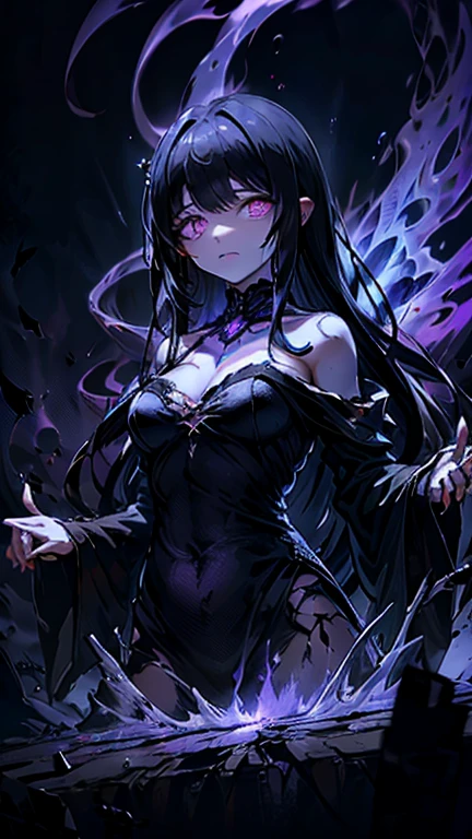 Zerg Queen Beautiful Girl: Lanlinger 18 years old, messy hair, oil painting, beautiful perfect face, soft skin perfect face, light purple and purple added, light red added, intricate details, splash screen, 8k resolution, masterpiece, cute face, mysterious magic array background Mikasa naked wide open legs