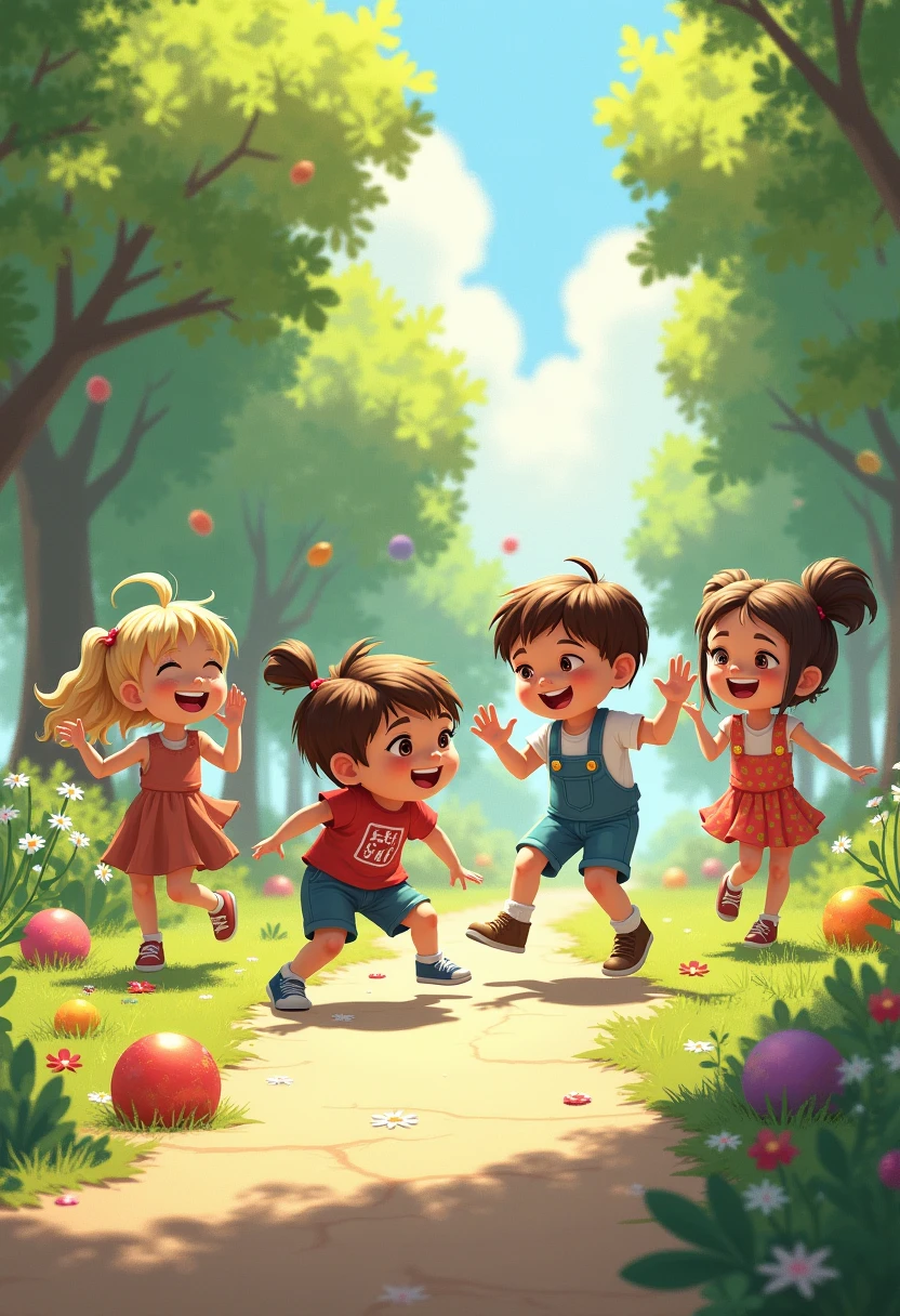 Children paly game