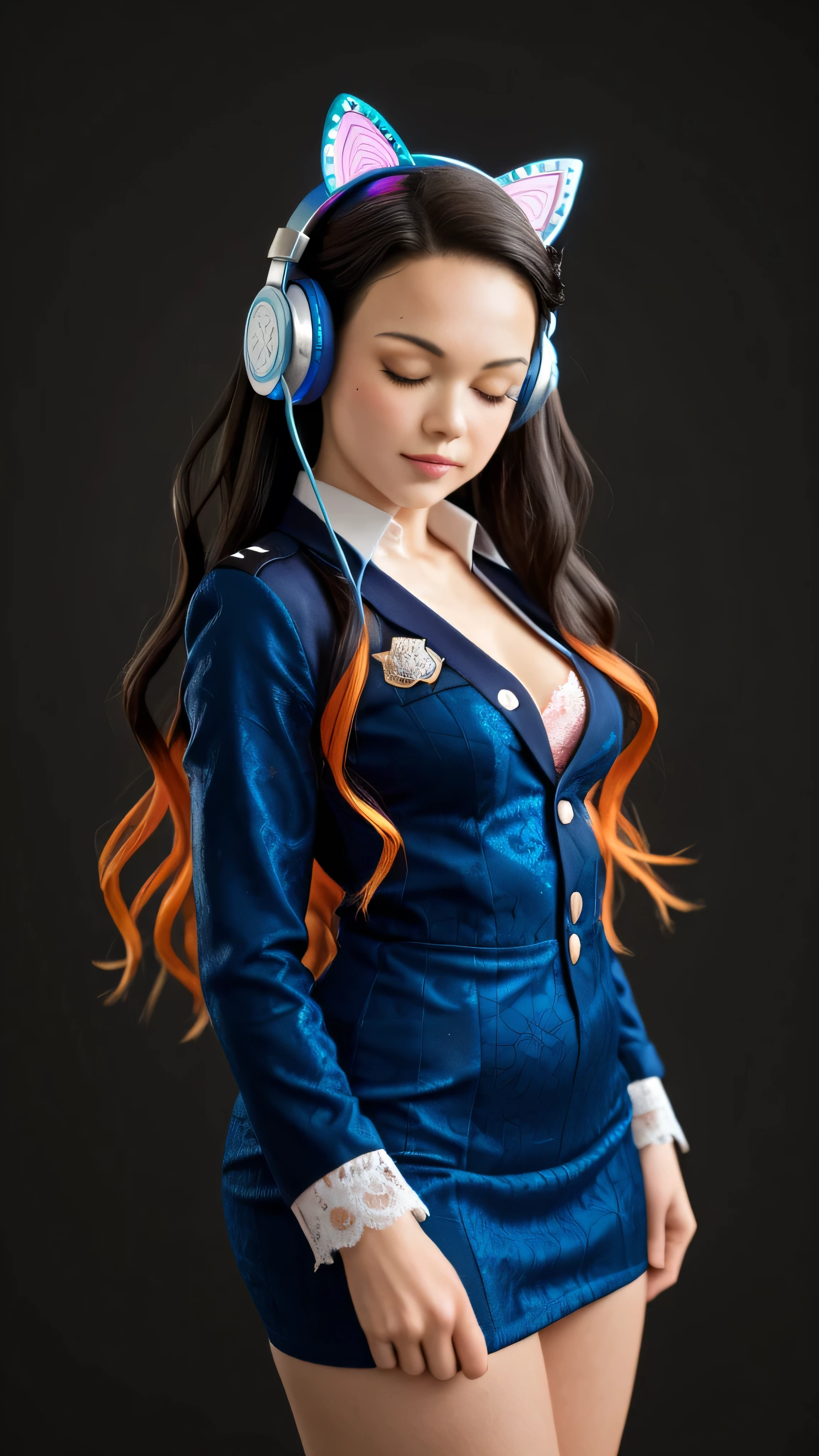 ((masterpiece)),(((highest quality))),((Reference Sheet, Character Design, front, return, ~ ~ side, Mr..々Hairstyle, Mr..々Performance, Facial Expressions)), 14-year-old girl, Cute type, (Very slim:1.4), (Very small ass:1.4), Realistic buttocks, (Medium bust:1.4), Short Bob, Thin thighs, Long legs, It's not a big deal,(A female Earth Federation officer is walking), (Wearing Earth Federation military uniform, White and light yellow military uniform),(Worn by federal government employees'White Hat:1.5)