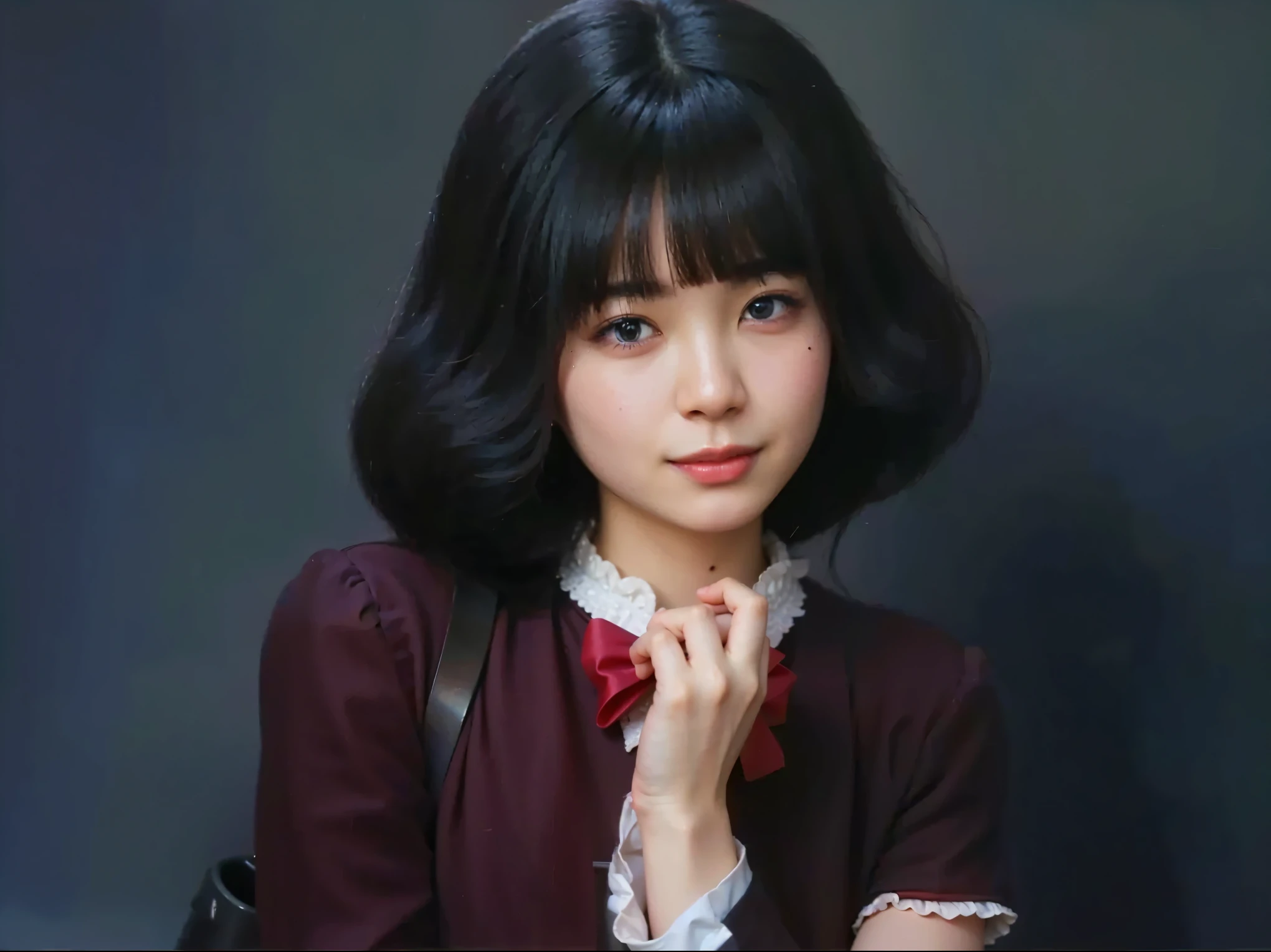 (Completely live action:1.37), (Amazingly realistic textures:1.37), (masterpiece, best quality:1.2), (8k uhd, 16k, 32k, ultra high res), amazingly realistic skin, amazingly realistic photo, superrealism, (photorealistic:1.37), (RAW photo), ultimately realistic, (ultimately realistic all details), (ultimately realistic all textures), super realistic lighting, super realistic shadow, (japanese girl:1.5), (realistic idol face), smiling, happy, super realistic face, ultimately realistic skin, ultimately realistic eyes, (mascara:1.35)ultimately realistic background, ultimately realistic detail up, kkw-ph1, GotouMaki, (Canon EOS R6, 85mm, 1/200s, f/5.6, ISO 1600), (tattoo), (mechanical armor:1.37), (sel-frame glasses), (blue eyes:1.2), (silver hair:1.3),