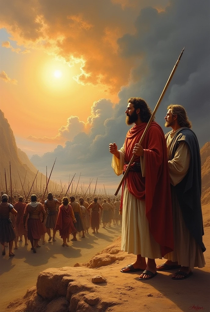 Prompt for Oil Painting : The Battle against Amalek 