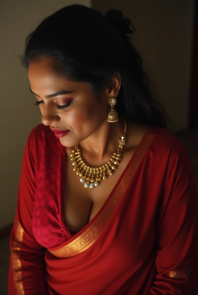 Sexy indian aunt, white skin, 40 aged, curvy body, attractive, big ass, big boobs, wearing mini skirt, seducing me