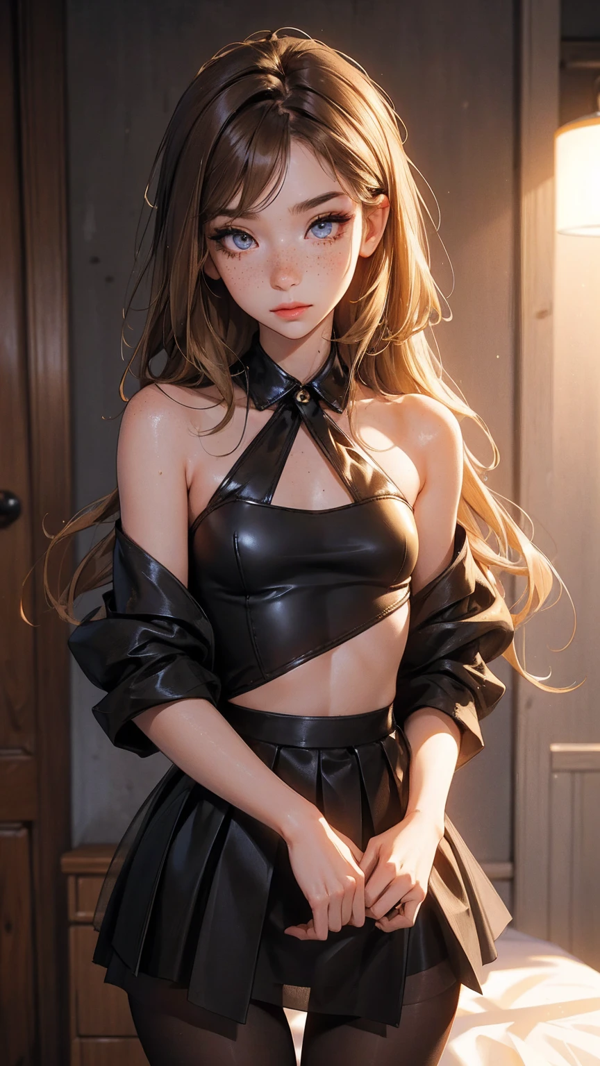((realistic raytraicing,best qualtiy,8K,tmasterpiece:1.3)),1girll,Beautiful woman with perfect figure:1.4,Abs:1.1,(Short straight brunette with bangs,:1.5),Chestless cutout black fur coat :1.2,Super detailed face,Detailed eyes,二重まぶた,Perfect hands, perfectfingers, Perfect breasts, Perfect hair, Perfect face, Perfect body, Perfectcomposition,Relax at home, mansion, detailed back ground, Ray traching, unreal-engine, Surrealism at the highest resolution