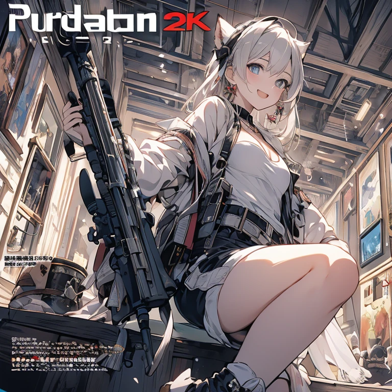 ((Highest quality)), ((masterpiece)), (Become familiar with),{{{{nsfw}}}}, 1 girl, alone, Silver Hair,Brown Skin,Red eyes,Long trousers,Red sleeveless,((Red Shirt)),Clothes with a visible back, thin,thin,short hair,Small ,Nippless, cyber punk,sf