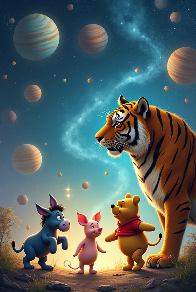 Winnie the Pooh,honeypot,cute,Starry Sky,Buzz Lightyear