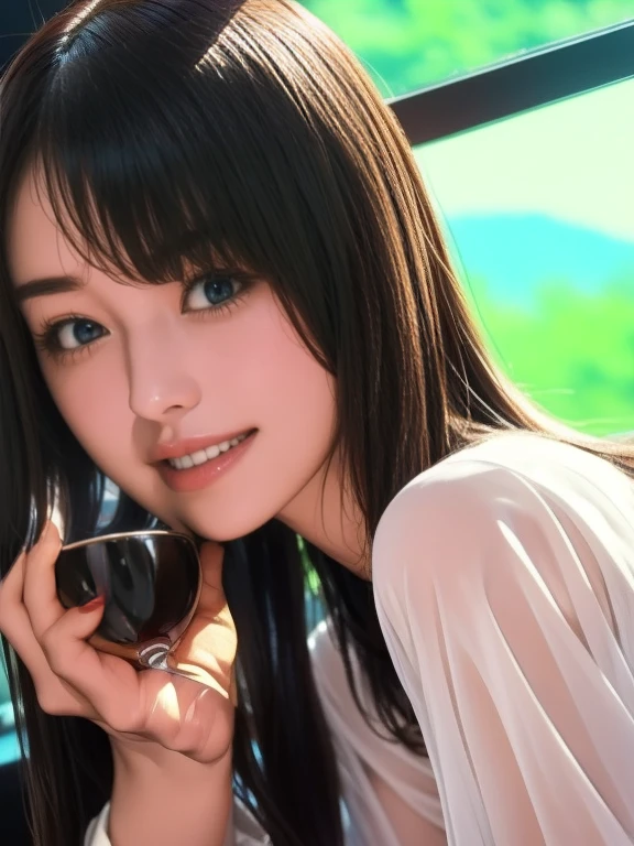 Woman, 30 years, adult, black hair, sexy airplane pilot, red lips, nigth, soft ligth, face detail, from above, fingers --style realistic-imagine -