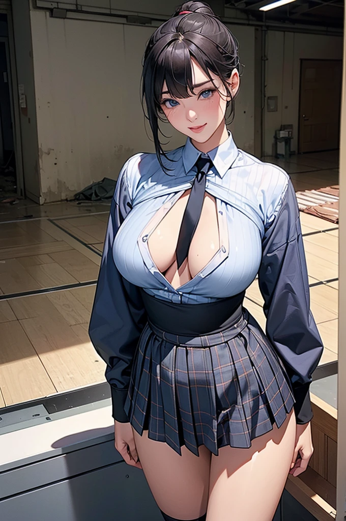 best quality, masterpiece, high_res, 1girl, Beautiful face, photo realistic, rim lighting, (high detailed skin:1.2), 8k uhd, dslr, high quality, high resolution, 4k, 8k, Bokeh, medium breasts, absurdres, ponytail contorted, best ratio four finger and one thumb, japan school girl sport uniform, drenched shirt, no bra,