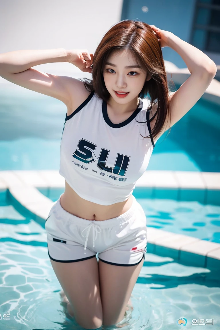 Korean girl gym wet hot